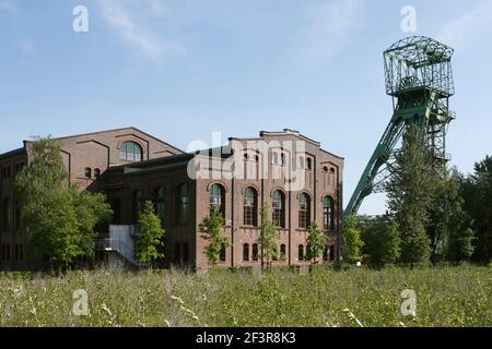 Sala macchine dell'ex collisione Zweckel, Gladbeck, Nord Reno-Westfalia, Germania. Foto Stock