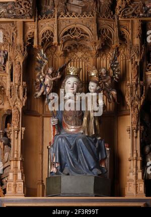 Marienaltar im Hochchor, 1510/1515 von Hennenbild, Kleve, Probsteikirche St. Mariae Himmelfahrt Foto Stock