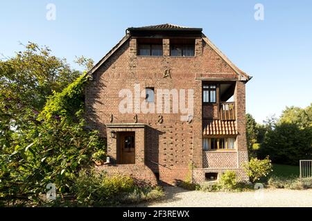 Casa indipendente in mattoni, costruita da Karl Buschhuter, 1935, Germania Foto Stock