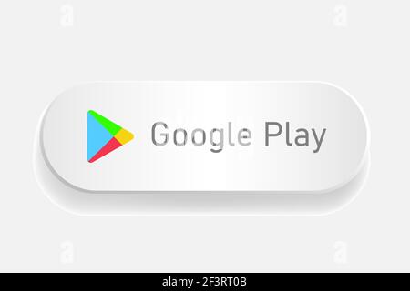 Simbolo del logo Google sul pulsante bianco. Illustrazione Vettoriale