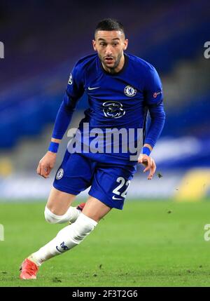 Hakim Ziyech di Chelsea durante il round della Champions League di 16 seconda tappa allo Stamford Bridge, Londra. Data immagine: Mercoledì 17 marzo 2021. Foto Stock