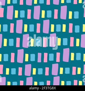 Strisce luminose di colori pastello. Motivo senza cuciture. Per tessuti, carta, indumenti per bambini, tessuti, imballaggi, sfondo, sfondi e cartoline. Foto Stock