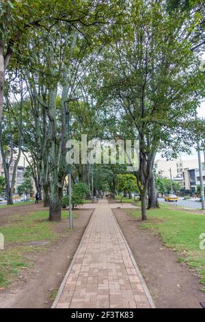 Vicolo centrale della strada del Parkway, la soledad, Teusaquillo, Bogota, Colombia Foto Stock