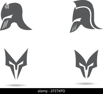 Spartan casco modello logo icona vettore Illustrazione Vettoriale