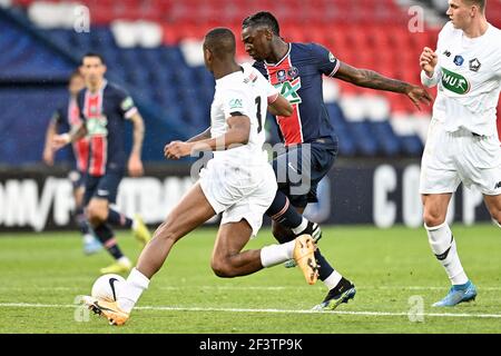 Moise Kean del PSG in azione durante la partita della Coppa di Francia tra Paris Saint Germain e LOSC Lille al Parc des Princes il 17 marzo 2021 a Parigi, Francia. Foto di David Niviere/ABACAPRESS.COM Foto Stock