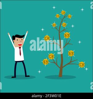 Money Plant. Illustrazione Vettoriale