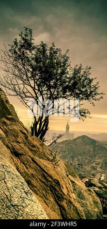 Jabal al-Thawr (Monte Thawr) makkah Foto Stock