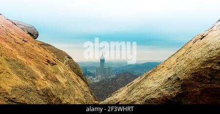 Jabal al-Thawr (Monte Thawr) makkah Foto Stock