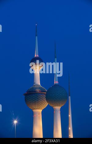 Il Kuwait Kuwait City, Kuwait Towers Foto Stock