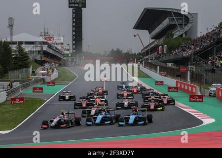 Inizio di gara 2 durante il campionato 2018 FIA GP3, Spagna, a Barcellona Catalunya dal 11 al 13 maggio - Foto Sebastiaan Rozendaal / DPPI Foto Stock