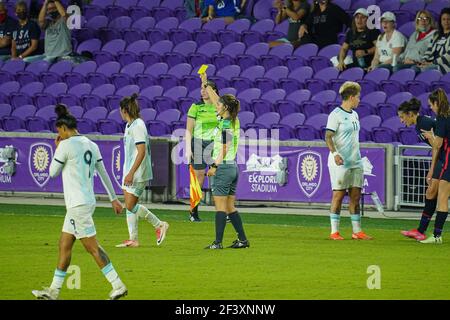 Orlando, Florida, USA, 24 febbraio 2021, USA Face Argentina durante la SheBelieves Cup all'Exploria Stadium (Photo Credit: Marty Jean-Louis) Foto Stock