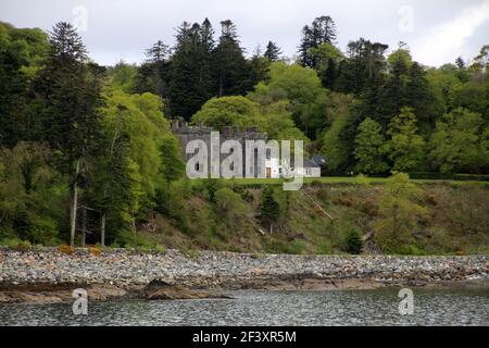 Le rovine del castello di Armadale, Scozia Foto Stock