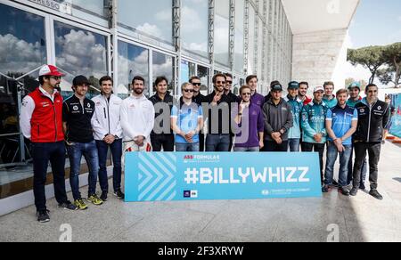 Foto dei piloti di gruppo durante il campionato di Formula e 2018, a Roma, Italia, dal 14 al 15 aprile - Foto Francois Flamand/DPPI Foto Stock