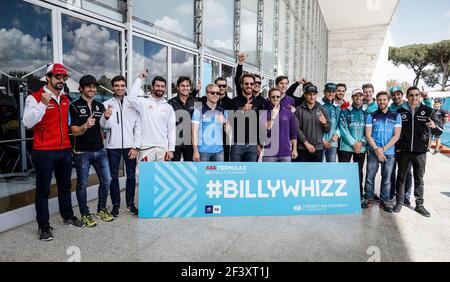 Foto dei piloti di gruppo durante il campionato di Formula e 2018, a Roma, Italia, dal 14 al 15 aprile - Foto Francois Flamand/DPPI Foto Stock