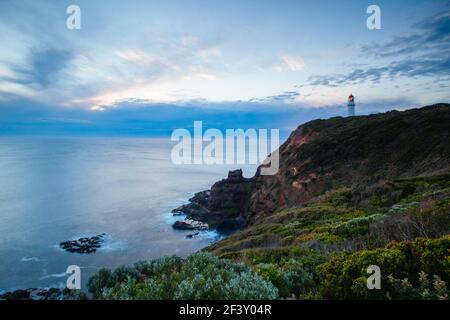 Faro di Cape Schanck in Australia Foto Stock