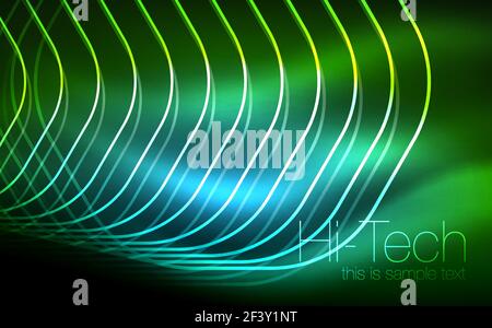 Delineare gli esagoni, incandescente forme geometriche, digital techno sfondo astratto. Delineare gli esagoni, incandescente forme geometriche, digital techno sfondo astratto, illustrazione vettoriale Illustrazione Vettoriale