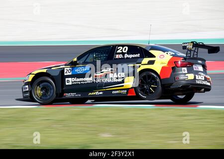 20 DUPONT Denis (bel), Comtoyou Racing, Audi RS3 LMS, azione durante i 2018 FIA WTCR World Touring Car Tests a Barcelone, Spagna, dal 28 al 29 marzo - Foto Paulo Maria / DPPI Foto Stock