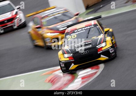 20 DUPONT Denis (bel), Comtoyou Racing, Audi RS3 LMS, azione durante la gara 2018 della Coppa del mondo di auto Touring FIA WTCR del Marocco a Marrakech, dal 7 all'8 aprile - Foto Paulo Maria / DPPI Foto Stock