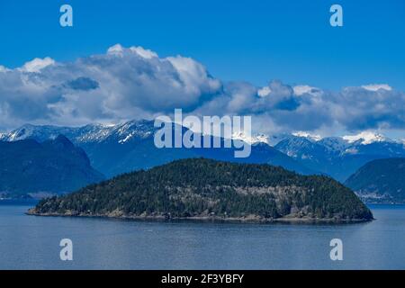 Bowyer Isola, Howe Sound, British Columbia, Canada Foto Stock