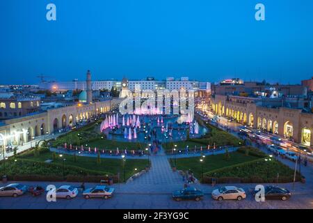 Iraq, Kurdistan, Erbil, Shar Park e Qaysari bazar Foto Stock