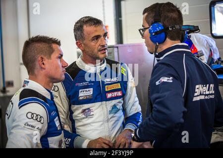 MICHAL Fabien (fra), GUILVERT Gregory (fra), SAINTELOC Racing (fra), Audi R8 LMS GT4 ritratto durante il campionato francese del circuito FFSA GT 2018, dal 12 al 14 ottobre a le castellet, Francia - Foto Thomas Fenetre/DPPI Foto Stock