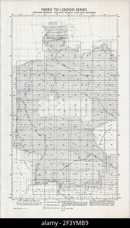 La vecchia mappa della Germania Foto Stock