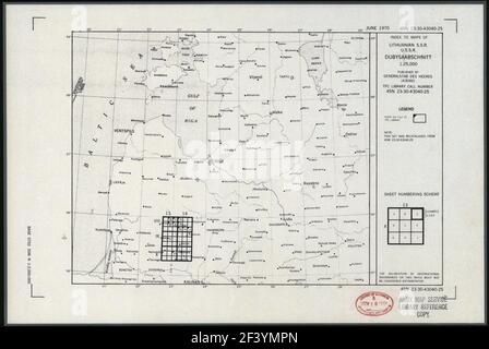 Dubysaabschnitt 1970 MAPPA Foto Stock