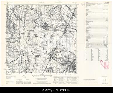 Mappa Poland Marki 1952 Foto Stock