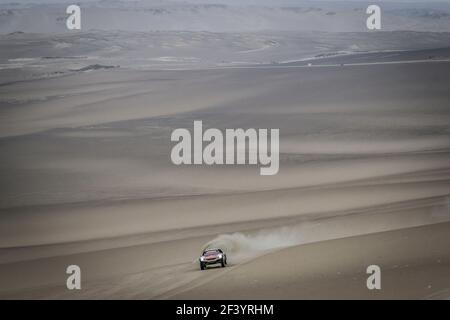 306 LOEB SEBASTIEN (FRA), ELENA DANIEL (MCO), PEUGEOT 3008 DKR, AUTO, AUTO, Azione durante la Dakar 2018, fase 2 Pisco a Pisco, Perù, il 7 gennaio - Foto Frederic le Floc'h / DPPI Foto Stock