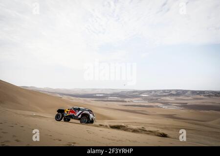 306 LOEB SEBASTIEN (FRA), ELENA DANIEL (MCO), PEUGEOT 3008 DKR, AUTO, AUTO, Azione durante la Dakar 2018, fase 2 Pisco a Pisco, Perù, il 7 gennaio - Foto Frederic le Floc'h / DPPI Foto Stock