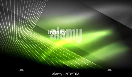 Shiny linee dritte su sfondo scuro, techno digitale modello moderno. Shiny linee dritte su sfondo scuro, techno digitale modello moderno. Sfondo vettoriale Illustrazione Vettoriale