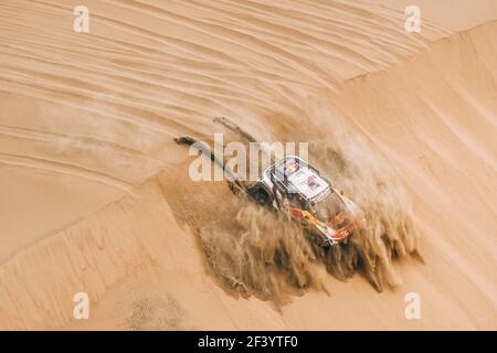 306 LOEB SEBASTIEN (FRA), ELENA DANIEL (MCO), PEUGEOT 3008 DKR, AUTO, AUTO, Azione durante la Dakar 2018, fase 2 Pisco a Pisco, Perù, il 7 gennaio - Foto Eric Vargiolu / DPPI Foto Stock