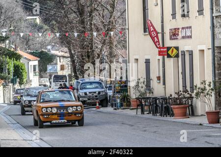 127 PECCENINI Dominique (fra) DARRE Philippe (fra), FIAT 128 Coupe 1972, RCVHS, REIMS, azione durante il Rallye Monte Carlo Historique 2018 dal 1 al 7 febbraio, a Monaco - Foto Alexandre Guillaumot / DPPI Foto Stock