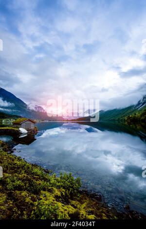 La bellissima natura della Norvegia.. La bellissima natura della Norvegia paesaggio naturale. Foto Stock