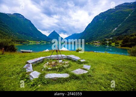 La bellissima natura della Norvegia.. La bellissima natura della Norvegia paesaggio naturale. Foto Stock