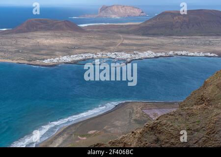 3 Isole: Montaña Clara, la Garaciosa, Lanzarote Foto Stock