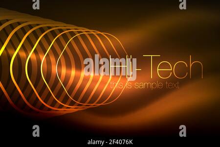 Delineare gli esagoni, incandescente forme geometriche, digital techno sfondo astratto. Delineare gli esagoni, incandescente forme geometriche, digital techno sfondo astratto, illustrazione vettoriale Illustrazione Vettoriale