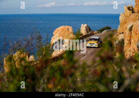 17 CHIEUSSE Paul (fra), SZYS Solène (fra), Renault 5 Turbo, azione durante il Tour de Corse historique 2018 dall'8 al 13 ottobre in Corsica, Francia - Foto Florent Gooden / DPPI Foto Stock