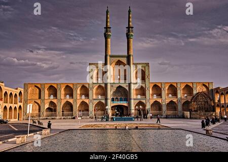 Amir Chakhmaq moschea, Yazd, Iran. Foto Stock