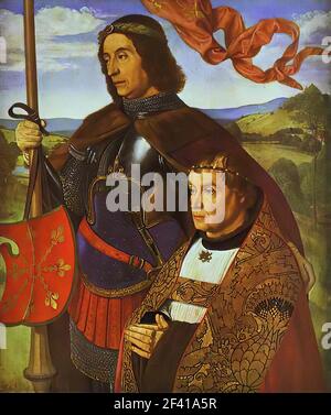 Jean Hey (chiamato Maestro di Moulins) - Ritratto Francesco De Chateaubriand C 1500 Foto Stock