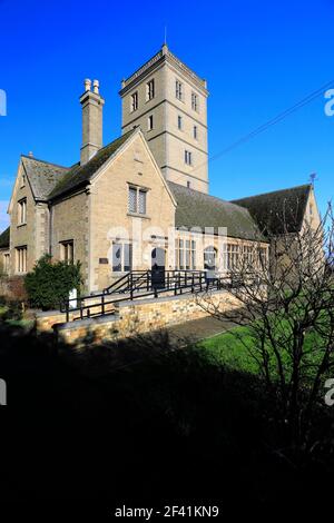 Il Bedford Hall e Thorney Heritage Museum, Thorney village, Cambridgeshire, England, Regno Unito Foto Stock