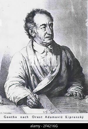 Orest Adamovich Kiprensky - Ritratto Johann Wolfgang von Goethe Foto Stock