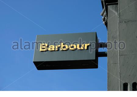 J. Barbour & Sons Ltd, marchio britannico di lusso e stile di vita Foto Stock