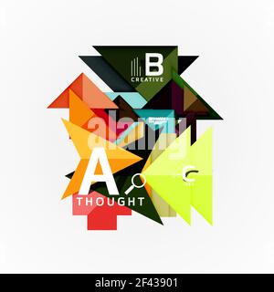 Banner infografici astratti con opzioni geometriche, un processo di b c step. Banner infografici astratti con opzioni geometriche, un processo di b c step. Illustrazione vettoriale Illustrazione Vettoriale