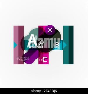 Banner infografici astratti con opzioni geometriche, un processo di b c step. Banner infografici astratti con opzioni geometriche, un processo di b c step. Illustrazione vettoriale Illustrazione Vettoriale