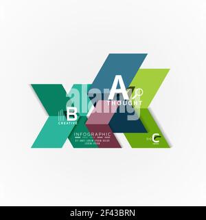 Banner infografici astratti con opzioni geometriche, un processo di b c step. Banner infografici astratti con opzioni geometriche, un processo di b c step. Illustrazione vettoriale Illustrazione Vettoriale