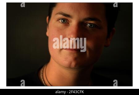 La Yachtswoman Ellen MacArthur fotografata a Londra.Fotografia di David Sandison 13/2/2003 Foto Stock