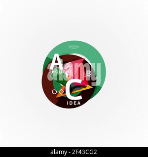 Banner infografici astratti con opzioni geometriche, un processo di b c step. Banner infografici astratti con opzioni geometriche, un processo di b c step. Illustrazione vettoriale Illustrazione Vettoriale