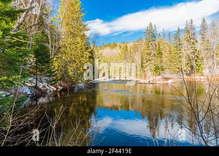 Egan Chutes Conservation Area Haliburton County Bancroft Ontario Canada in inverno Foto Stock