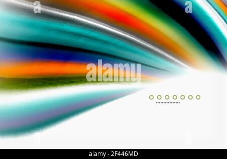 Onde di colore arcobaleno, vettore offuscato sfondo astratto. Onde di colore arcobaleno, vettore offuscato sfondo astratto. Illustrazione artistica vettoriale per presentazione, sfondo dell'applicazione, banner o poster Illustrazione Vettoriale